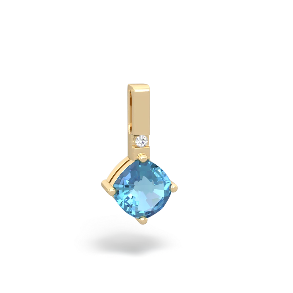 Blue Topaz Simply Elegant 14K Yellow Gold pendant P2489