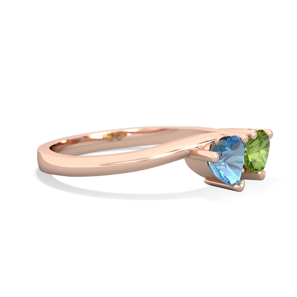 Blue Topaz Sweethearts 14K Rose Gold ring R5260