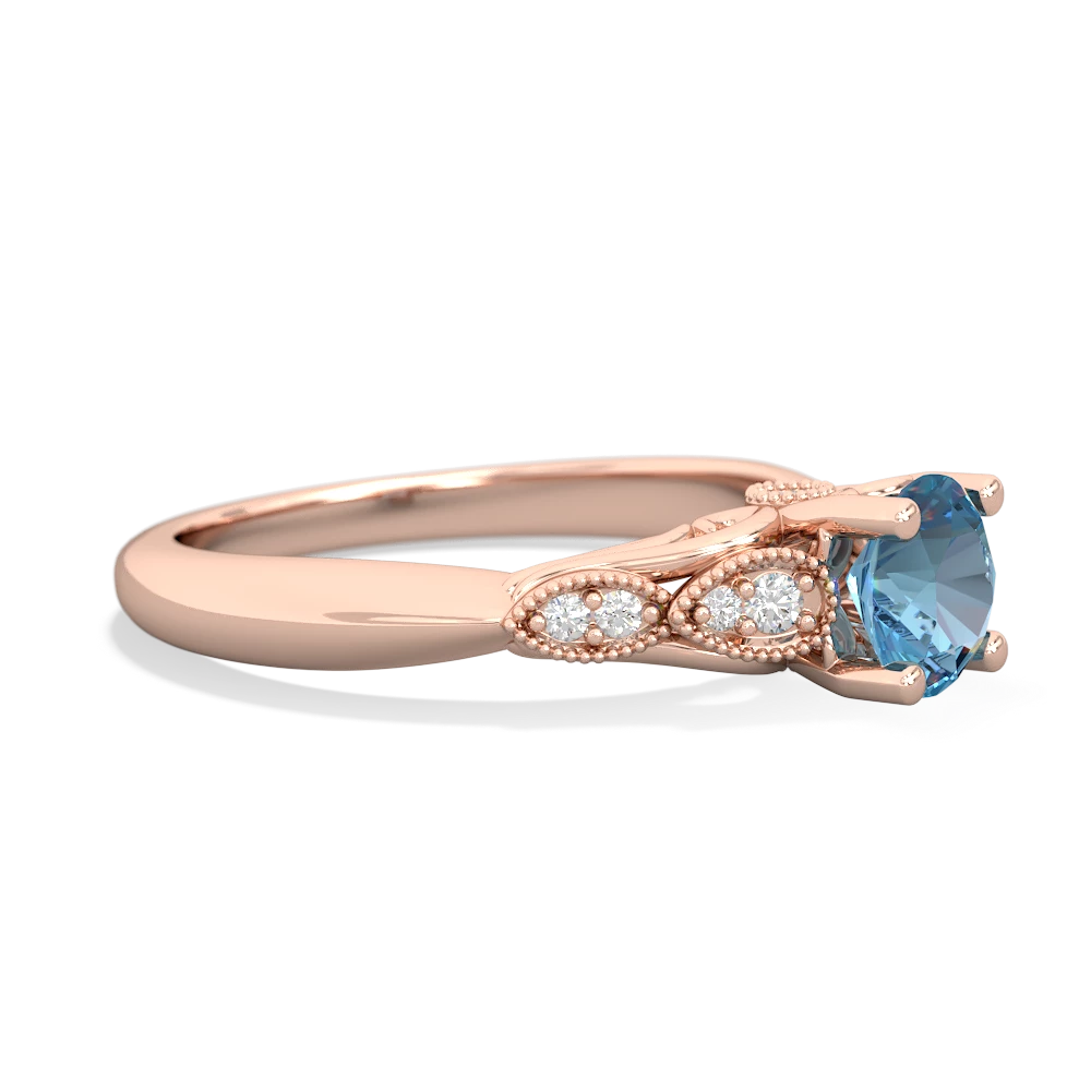 Blue Topaz Antique Elegance 14K Rose Gold ring R3100