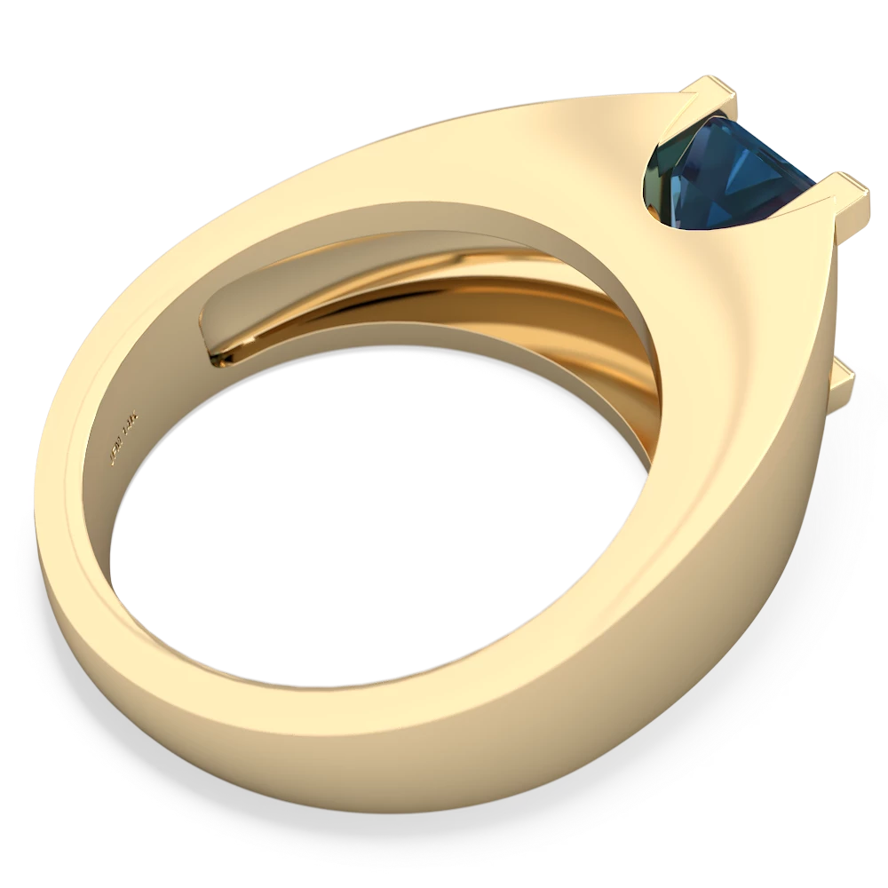 Blue Topaz Men's 14K Yellow Gold ring R1836