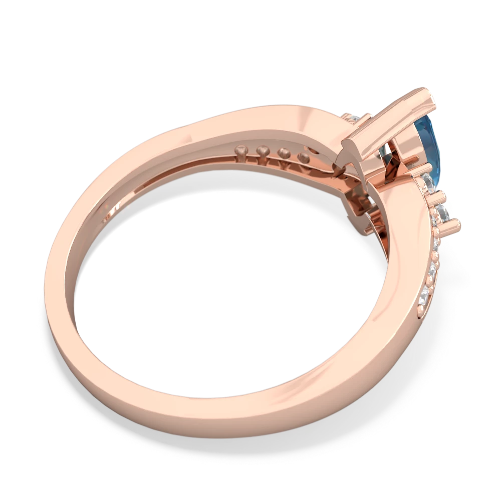 Blue Topaz Royal Marquise 14K Rose Gold ring R2343