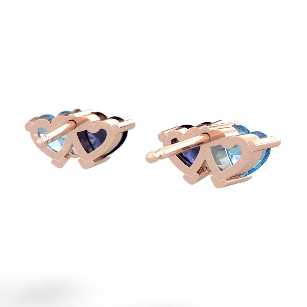 Blue Topaz Sweethearts 14K Rose Gold earrings E5260