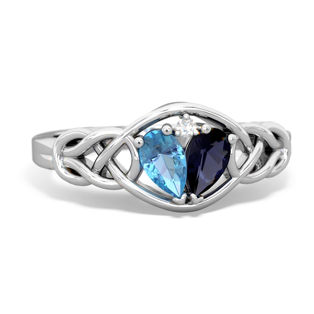 Blue topaz sapphire deals ring