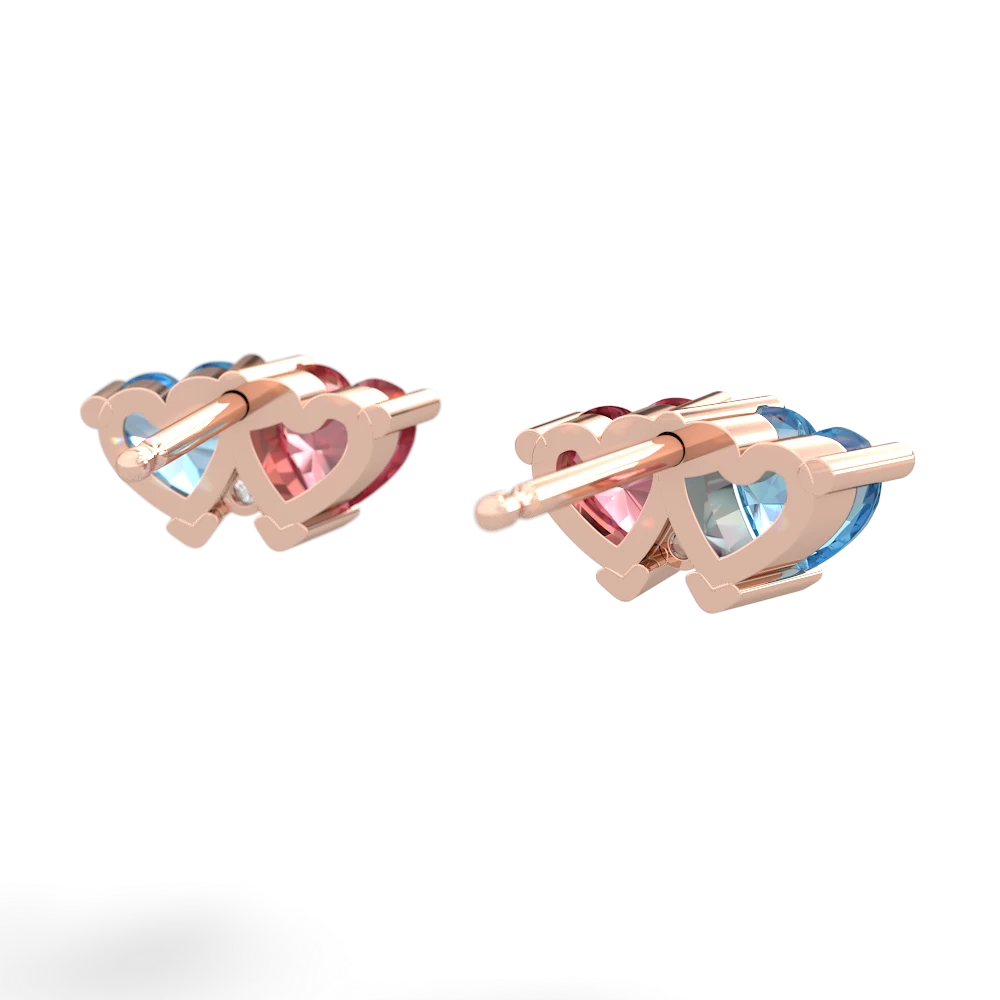 Blue Topaz Sweethearts 14K Rose Gold earrings E5260