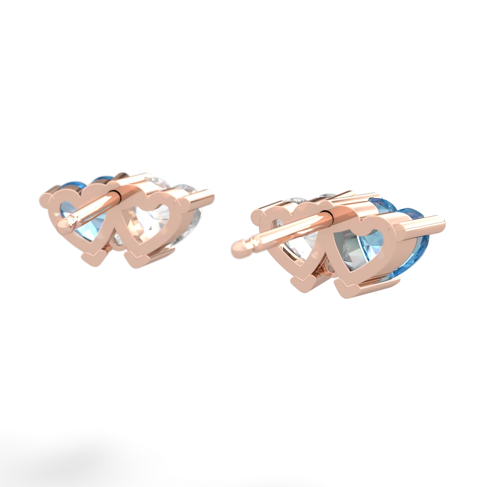 Blue Topaz Sweethearts 14K Rose Gold earrings E5260