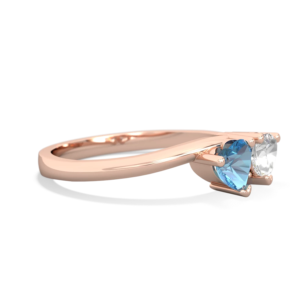 Blue Topaz Sweethearts 14K Rose Gold ring R5260