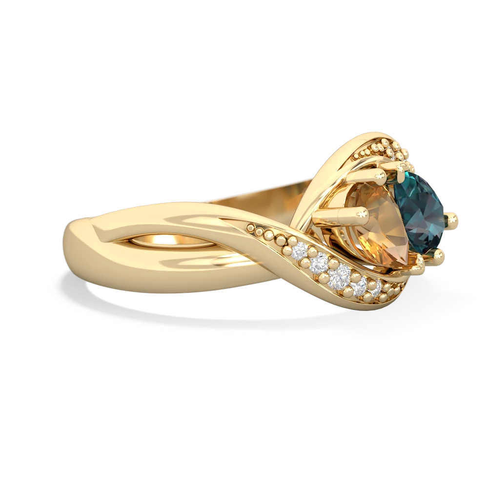 Citrine Summer Winds 14K Yellow Gold ring R5342