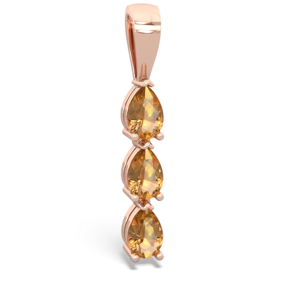 Alexandrite Dew Drops 14K Rose Gold pendant P2251