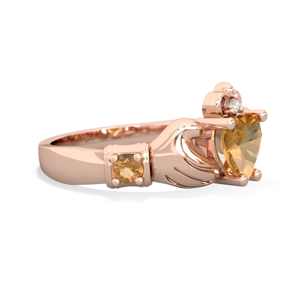 Alexandrite Claddagh Keepsake 14K Rose Gold ring R5245