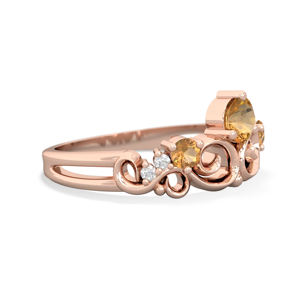 London Topaz Crown Keepsake 14K Rose Gold ring R5740