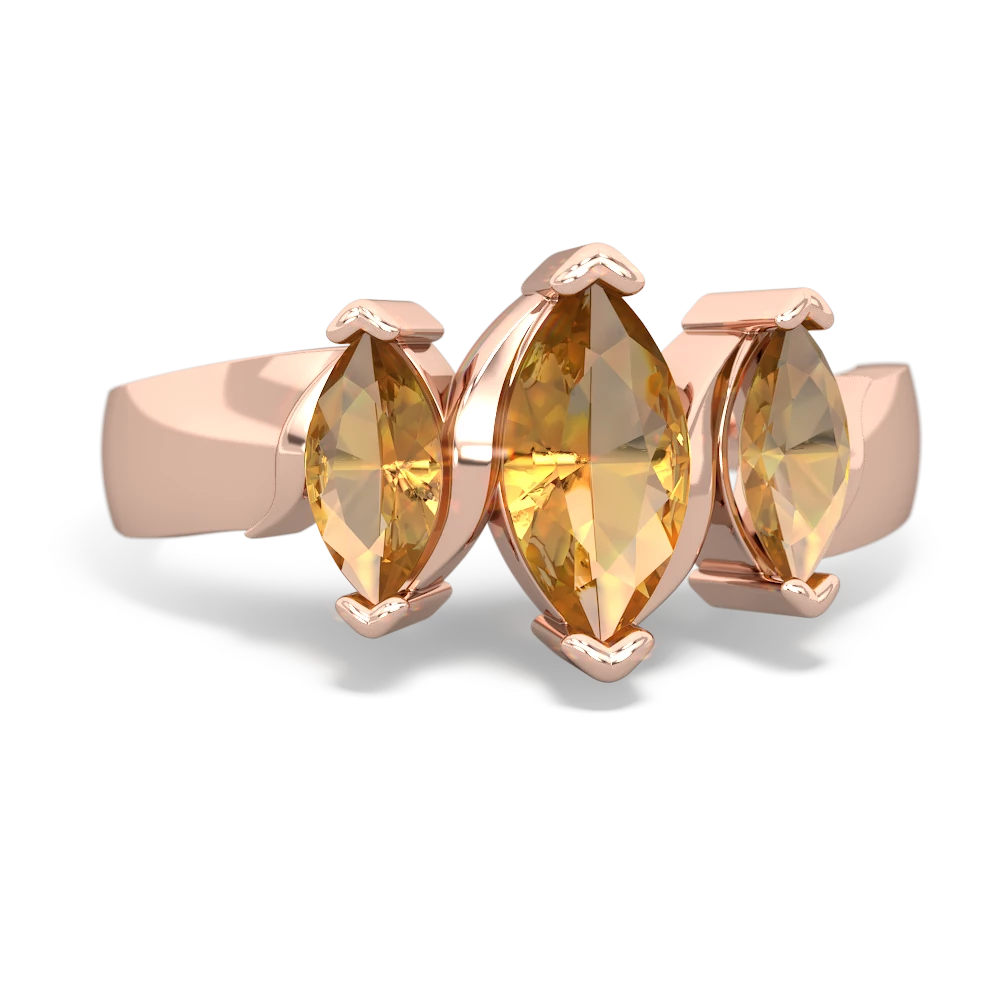 Emerald Three Peeks 14K Rose Gold ring R2433