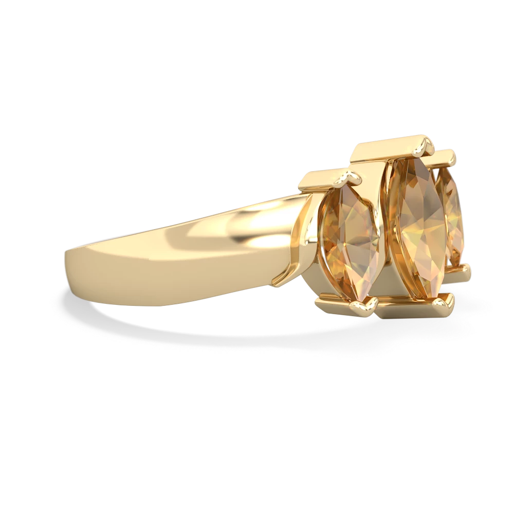 Onyx Three Peeks 14K Yellow Gold ring R2433