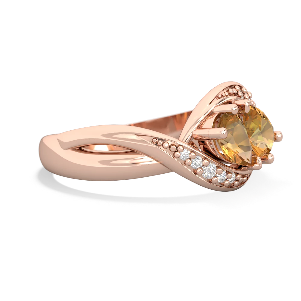 Citrine Summer Winds 14K Rose Gold ring R5342