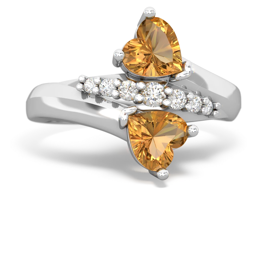 Citrine deals heart ring