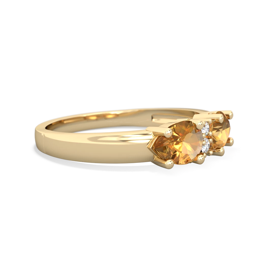 Citrine Pear Bowtie 14K Yellow Gold ring R0865