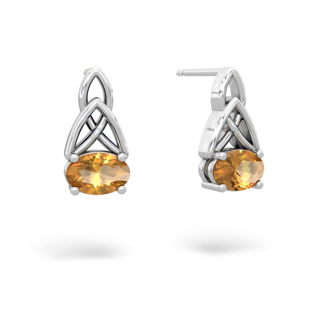 White gold store citrine earrings