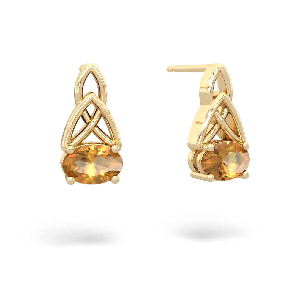 Citrine earrings sale 14k gold