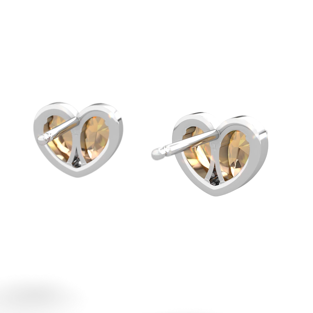 Citrine 'Our Heart' 14K White Gold earrings E5072