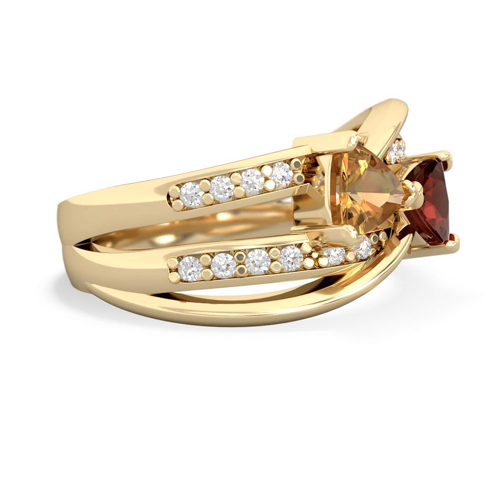 Citrine Bowtie 14K Yellow Gold ring R2360