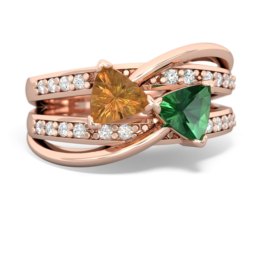 Citrine Bowtie 14K Rose Gold ring R2360