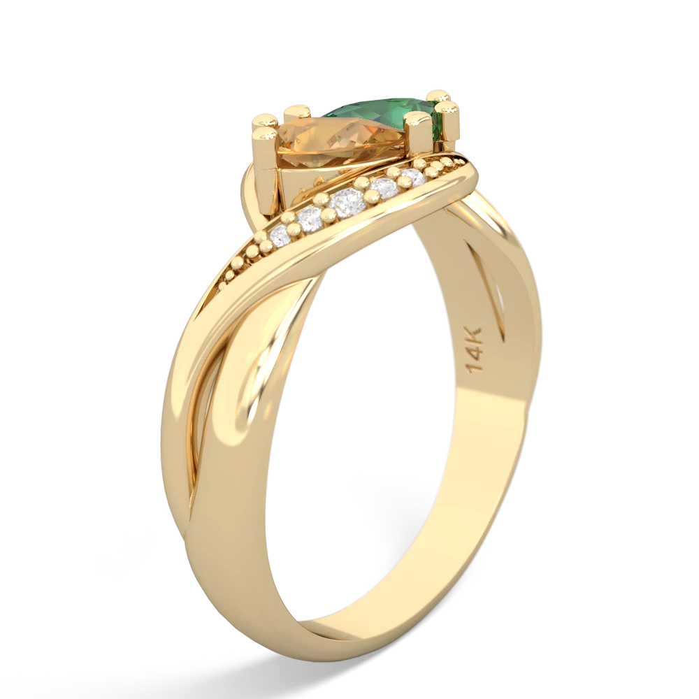 Citrine Summer Winds 14K Yellow Gold ring R5342