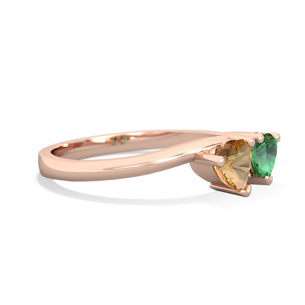 Citrine Sweethearts 14K Rose Gold ring R5260