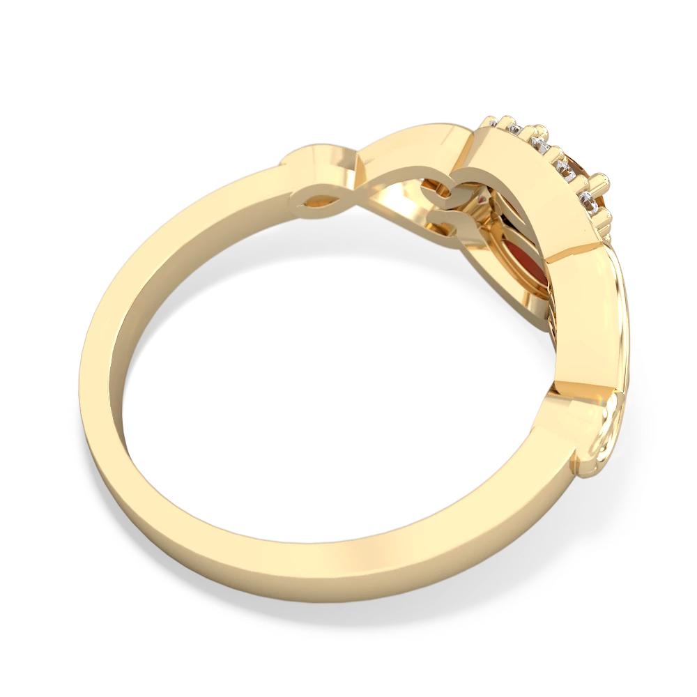 Citrine Love Nest 14K Yellow Gold ring R5860