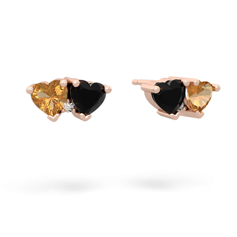 Citrine Sweethearts 14K Rose Gold earrings E5260