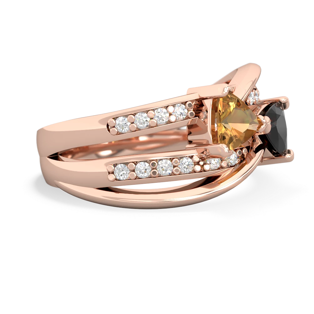 Citrine Bowtie 14K Rose Gold ring R2360