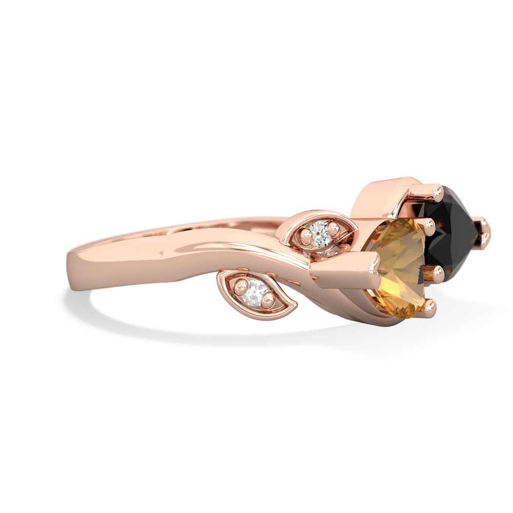 Citrine Floral Elegance 14K Rose Gold ring R5790