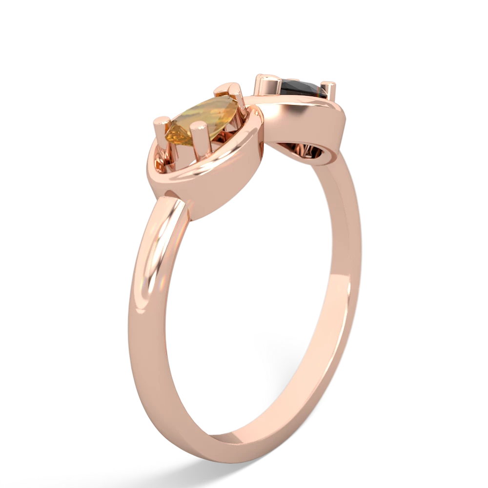 Citrine Infinity 14K Rose Gold ring R5050