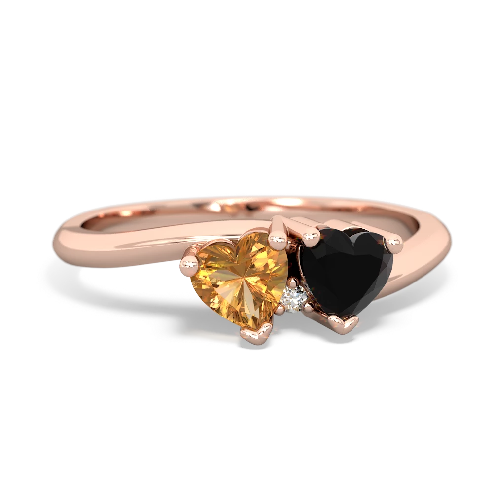 Citrine Sweethearts 14K Rose Gold ring R5260