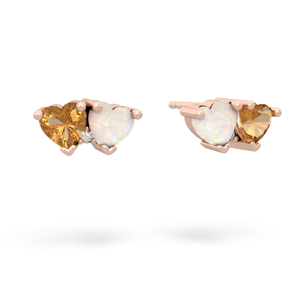 Citrine Sweethearts 14K Rose Gold earrings E5260