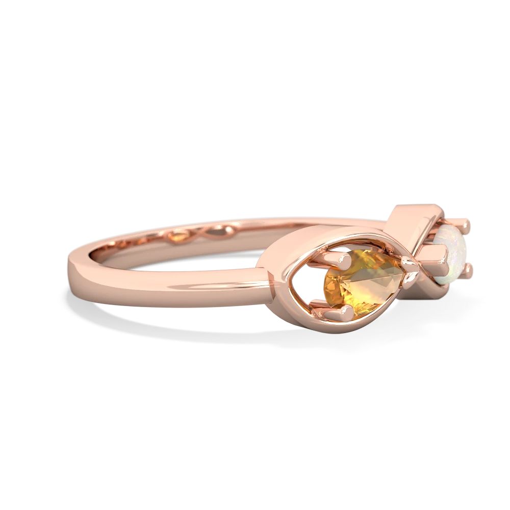 Citrine Infinity 14K Rose Gold ring R5050