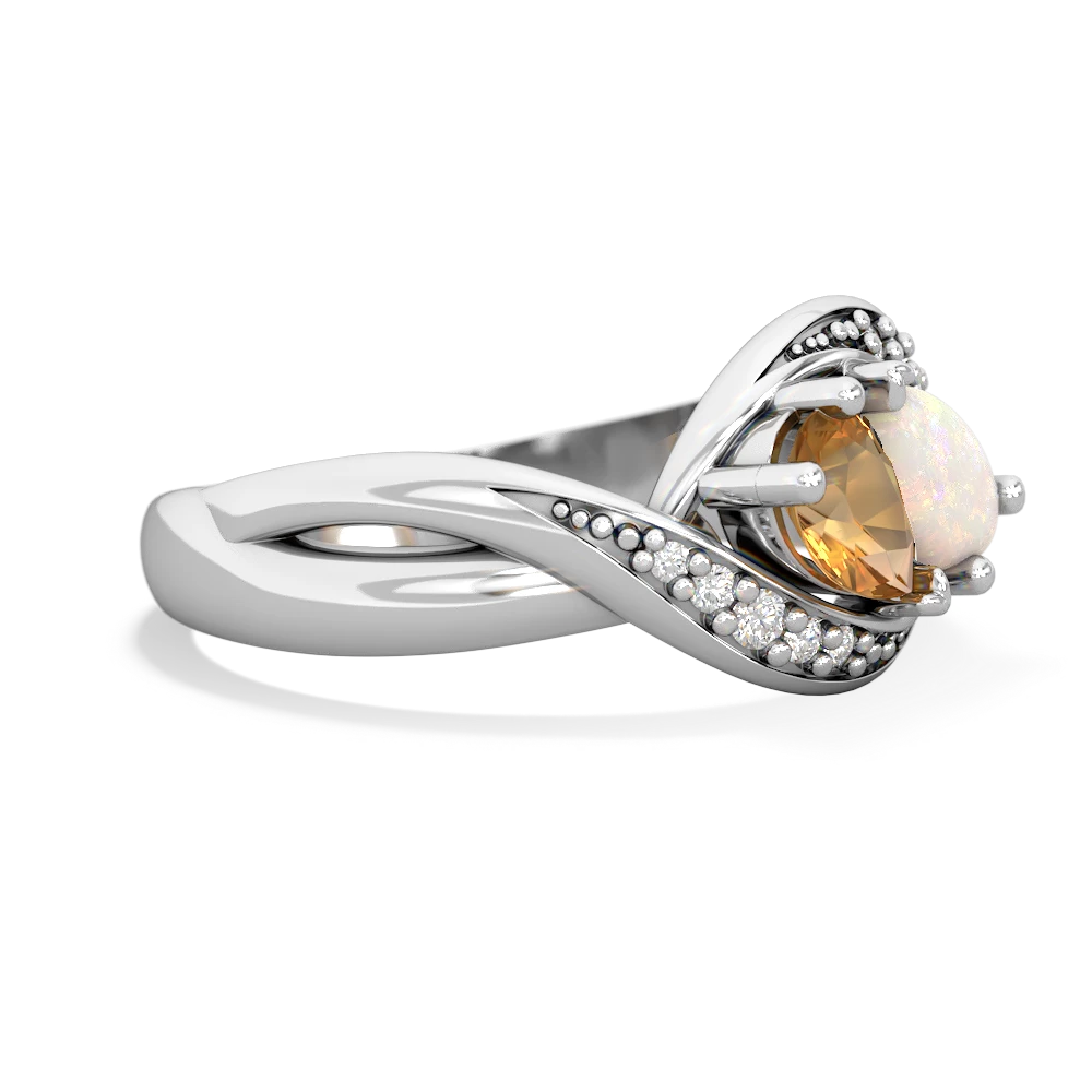 Citrine Summer Winds 14K White Gold ring R5342