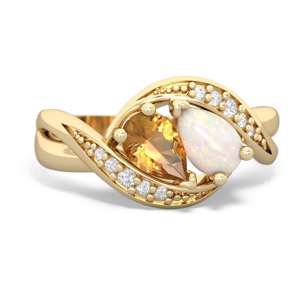 Citrine Summer Winds 14K Yellow Gold ring R5342