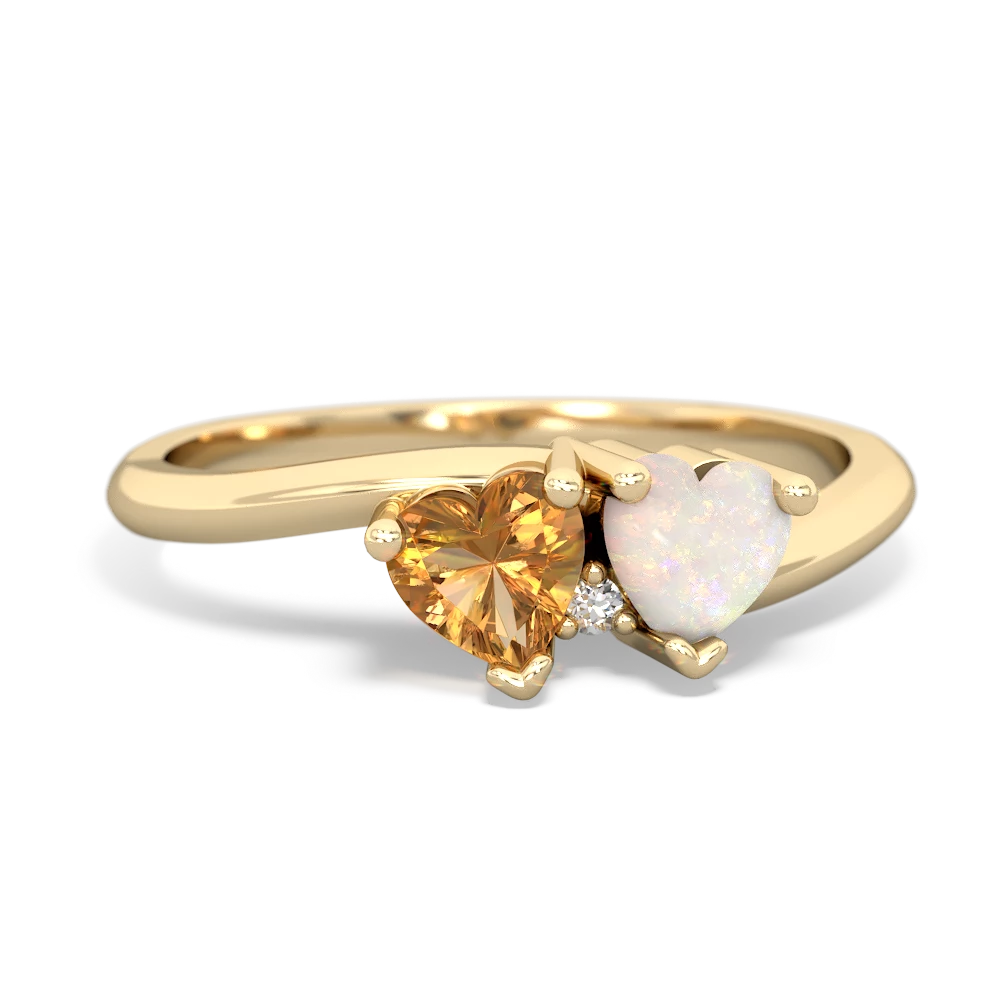 Citrine Sweethearts 14K Yellow Gold ring R5260