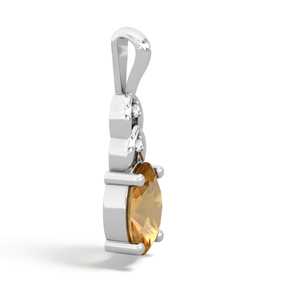 Citrine Links 14K White Gold pendant P4032