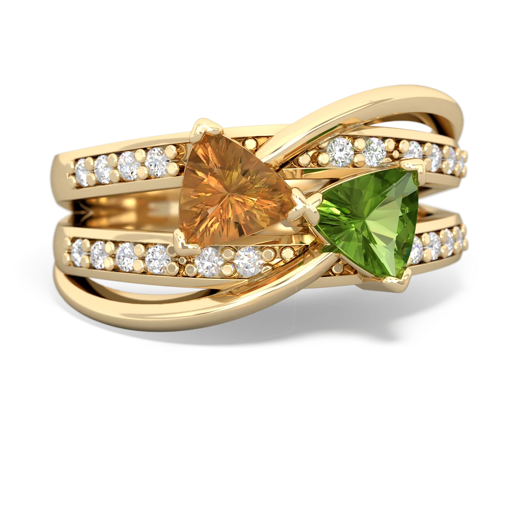 Citrine Bowtie 14K Yellow Gold ring R2360