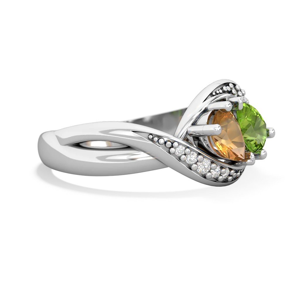 Citrine Summer Winds 14K White Gold ring R5342