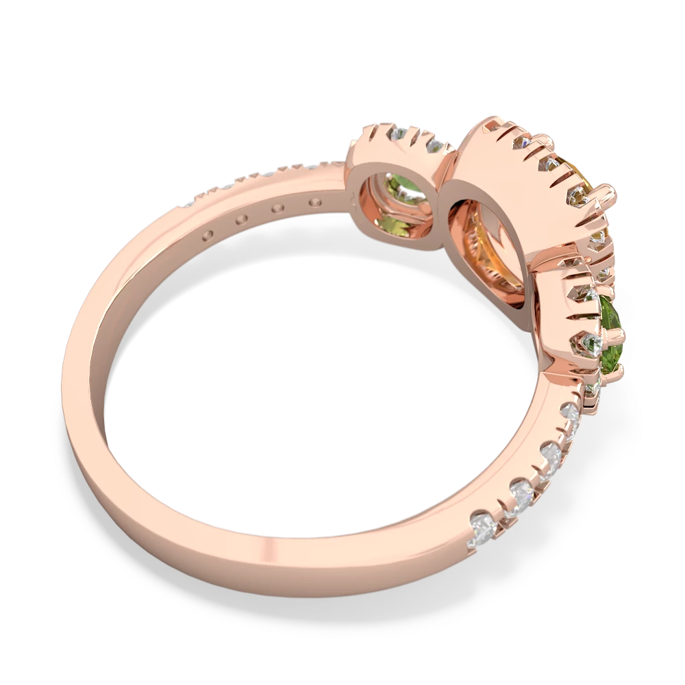 Citrine Regal Halo 14K Rose Gold ring R5350