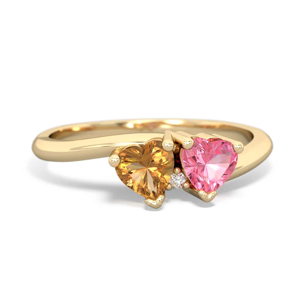 Citrine Sweethearts 14K Yellow Gold ring R5260