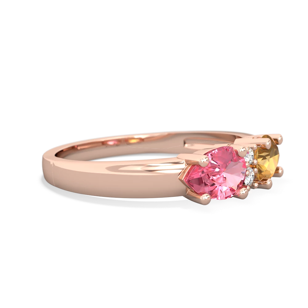 Citrine Pear Bowtie 14K Rose Gold ring R0865