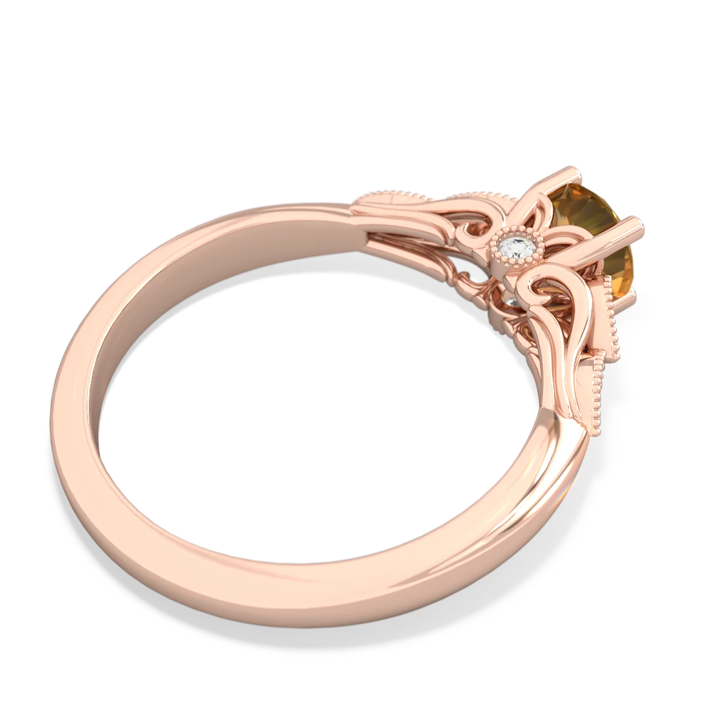 Citrine Antique Elegance 14K Rose Gold ring R3100