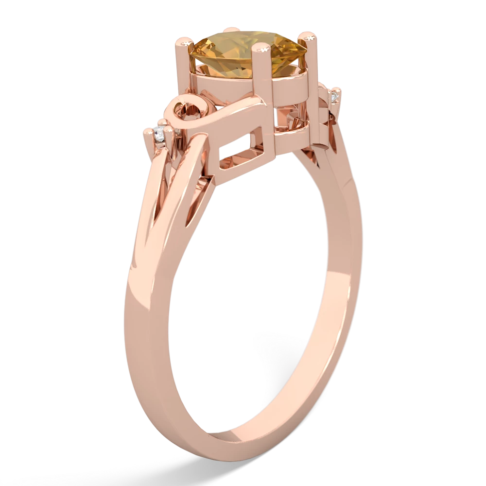 Citrine Swirls 14K Rose Gold ring R2347