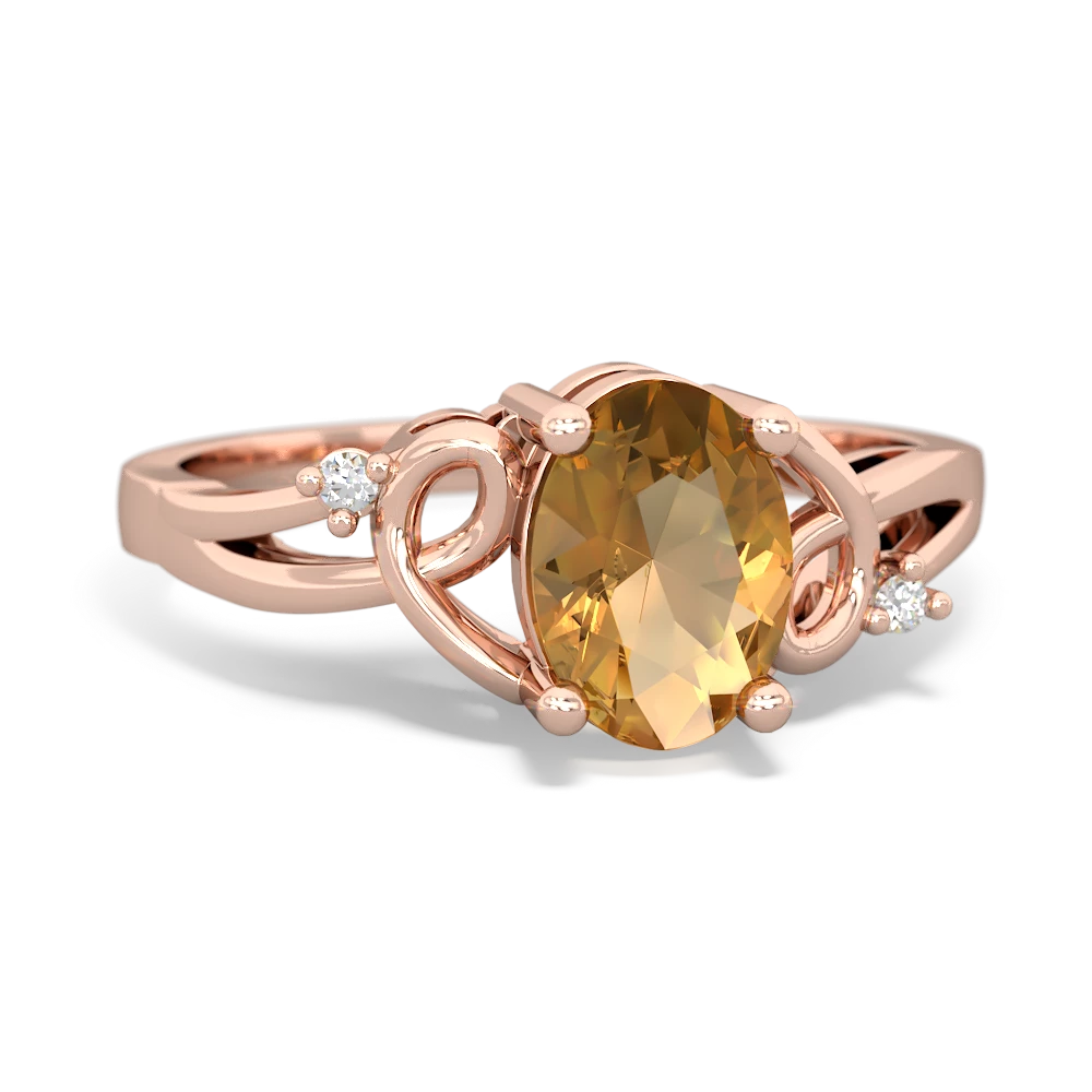 Citrine Swirls 14K Rose Gold ring R2347