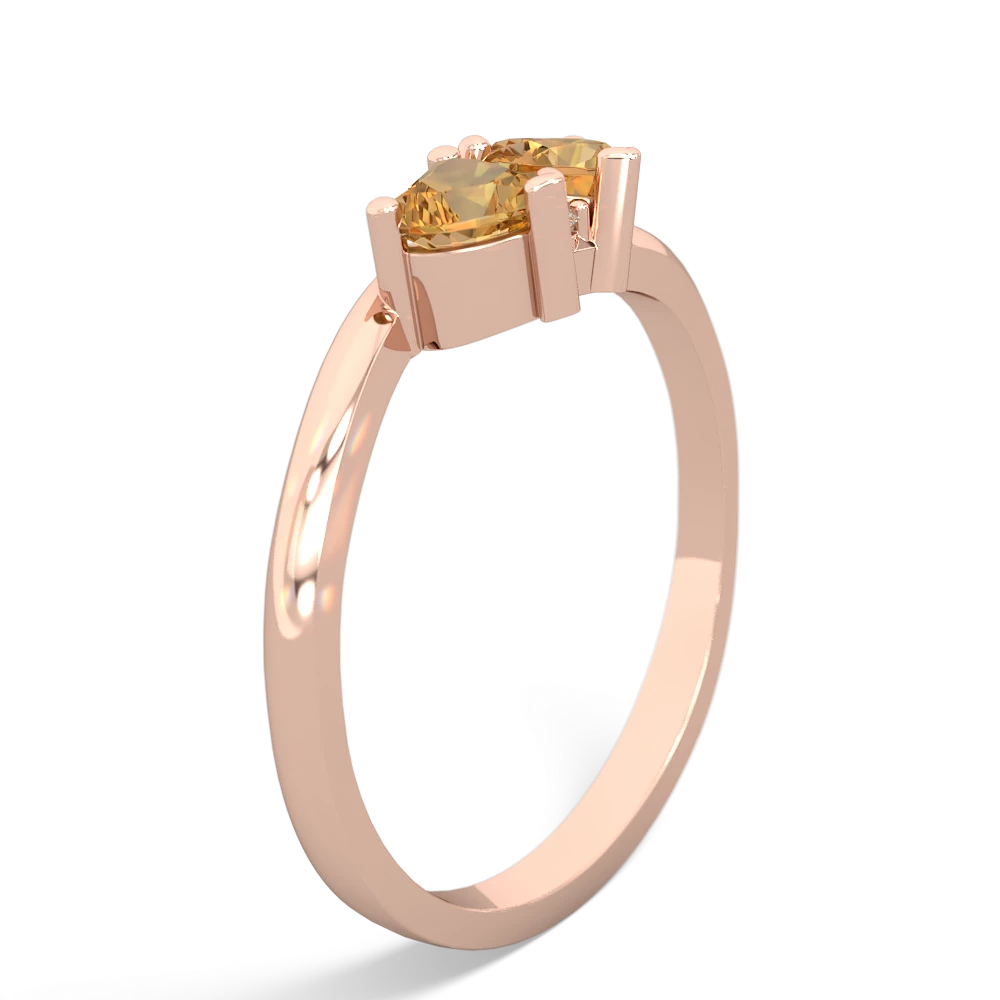 Citrine Sweethearts 14K Rose Gold ring R5260