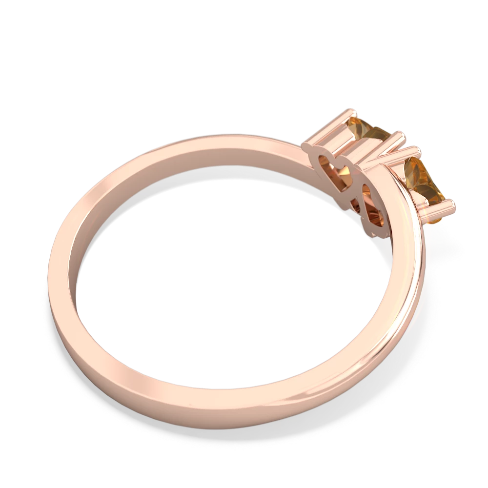 Citrine Sweethearts 14K Rose Gold ring R5260