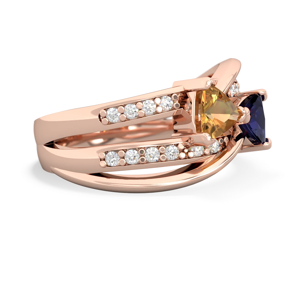 Citrine Bowtie 14K Rose Gold ring R2360