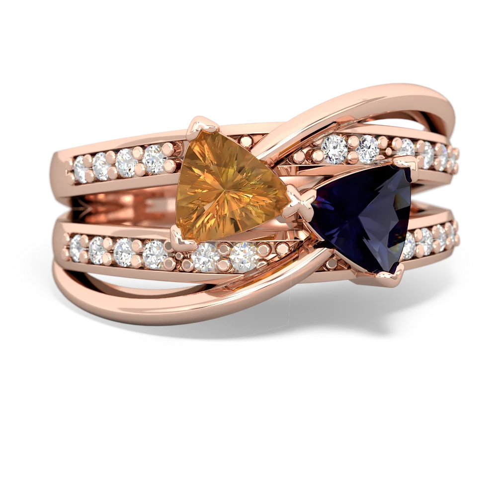 Citrine Bowtie 14K Rose Gold ring R2360